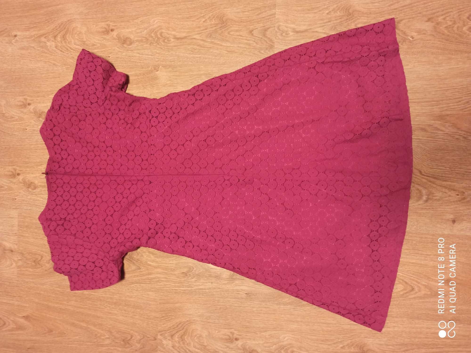 Malinowa sukienka H&M 38
