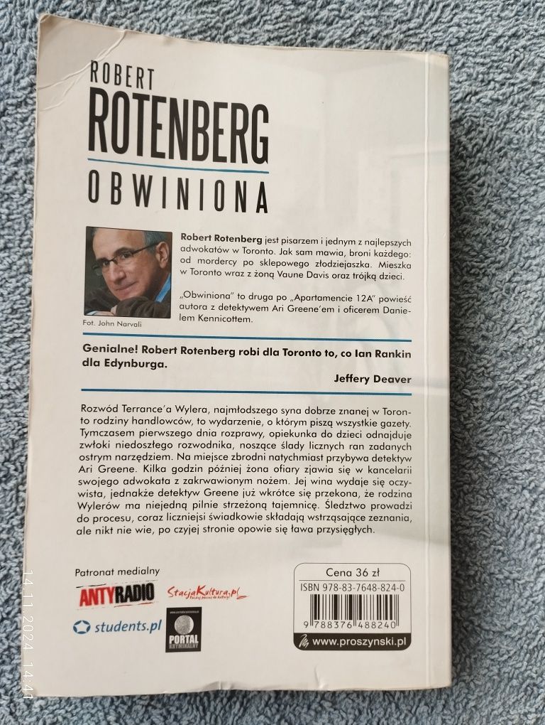 Książka Obwiniona Robert Rotenberg
