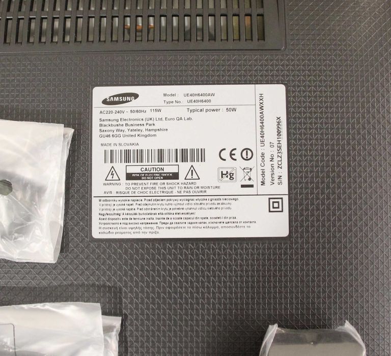 40" Samsung ue40h6400 розбирання, пошкоджен дісплей