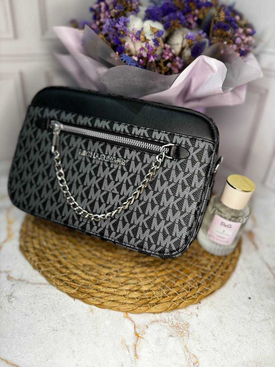 Сумка Майкл Корс/Жіноча сумочка Michael Kors чорна/Сумочка Мішель Корс