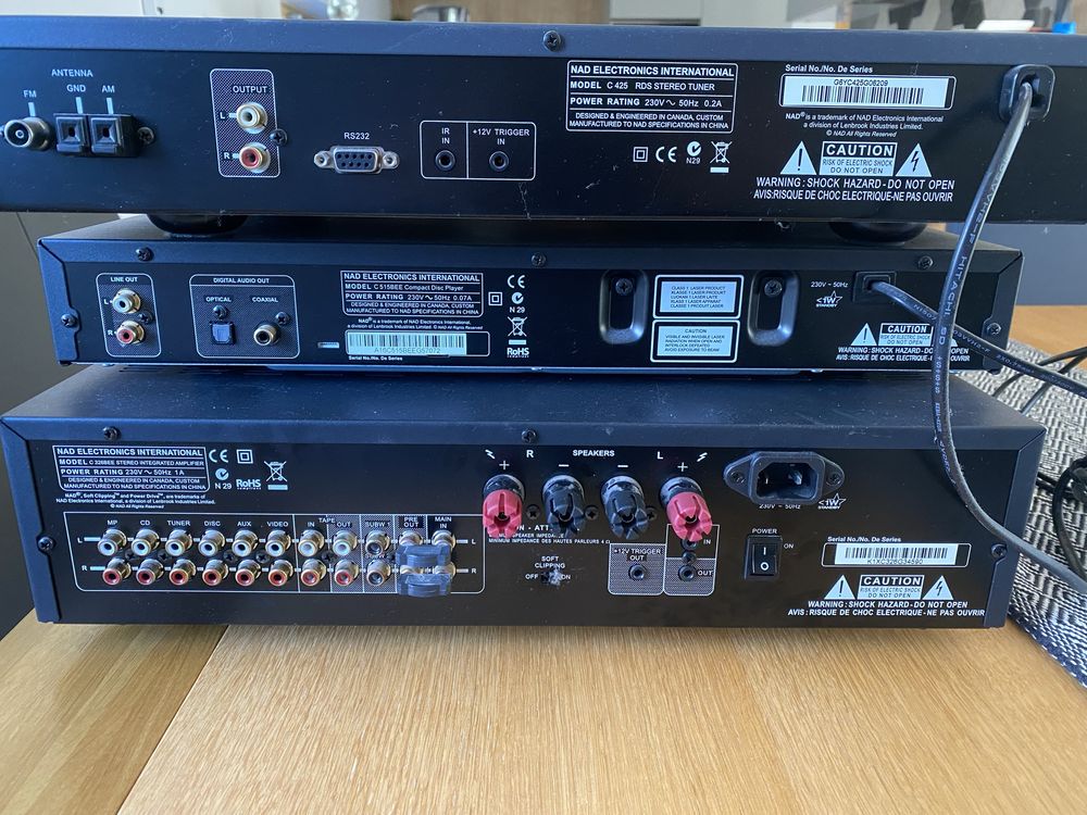 Wieża wzmacniacz stereo NAD c326bee cd c515bee tuner c425