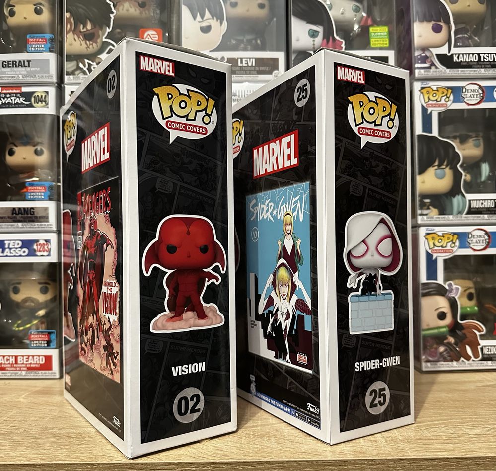 Funko Pop Cover Marvel Spider-Gwen Vision Паук Гвен Вижен Мстители