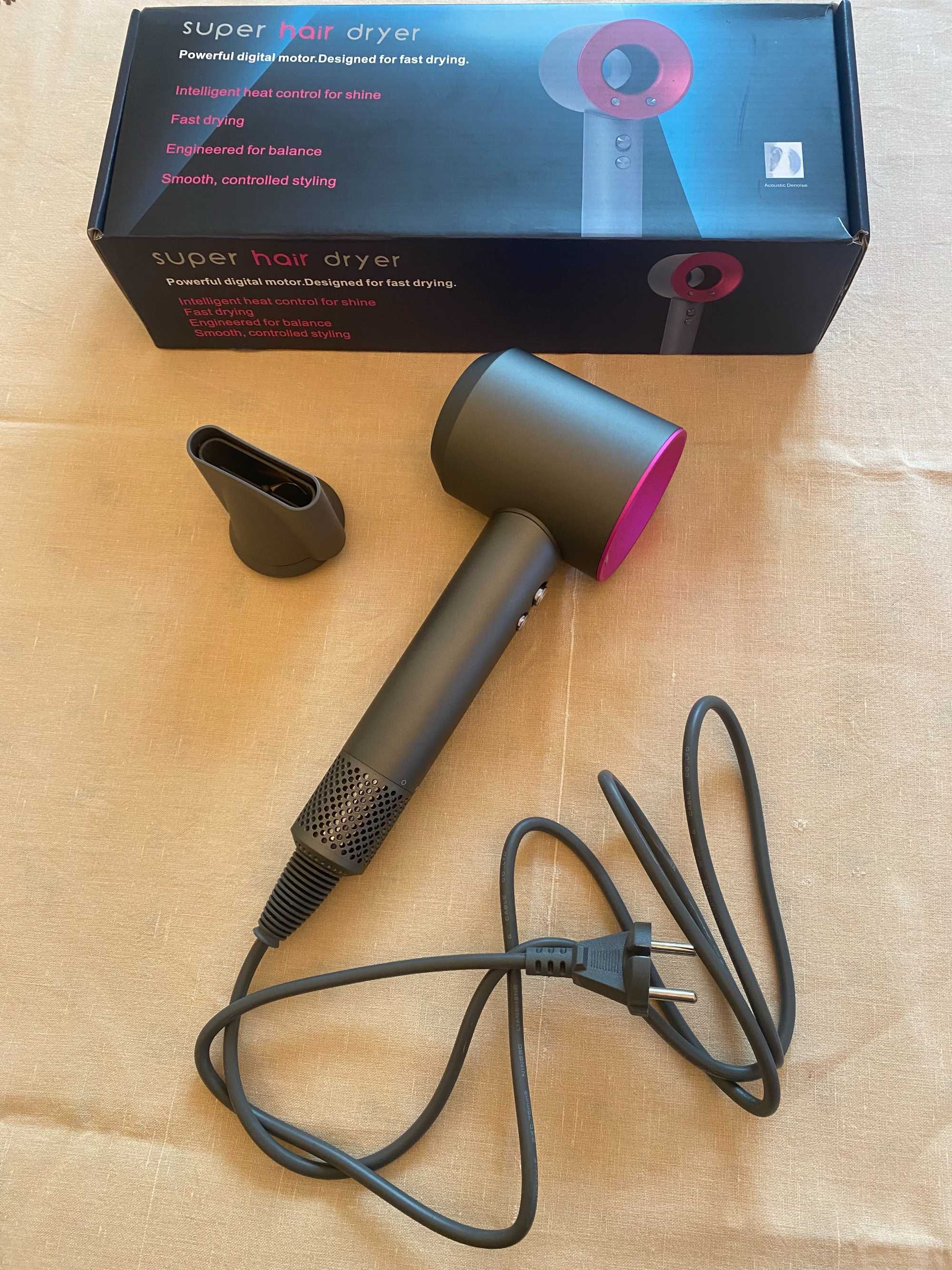 Фен для волосся Super Hair Dryer, 1600Вт, з турборежимом та іонізацією