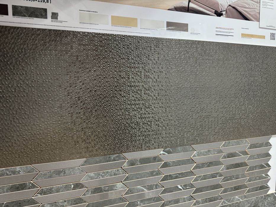 NOISY WHISPER Anthracite Str Rekt. POŁYSK 39,8X119,8 G2 Płytka Ścienna