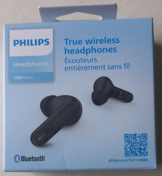 Słuchawki dokanałowe PHILIPS TAT1108BK. Nowe. Oryginalnie zapakowane