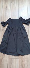 Czarna bawełniana sukienka hiszpanka 36