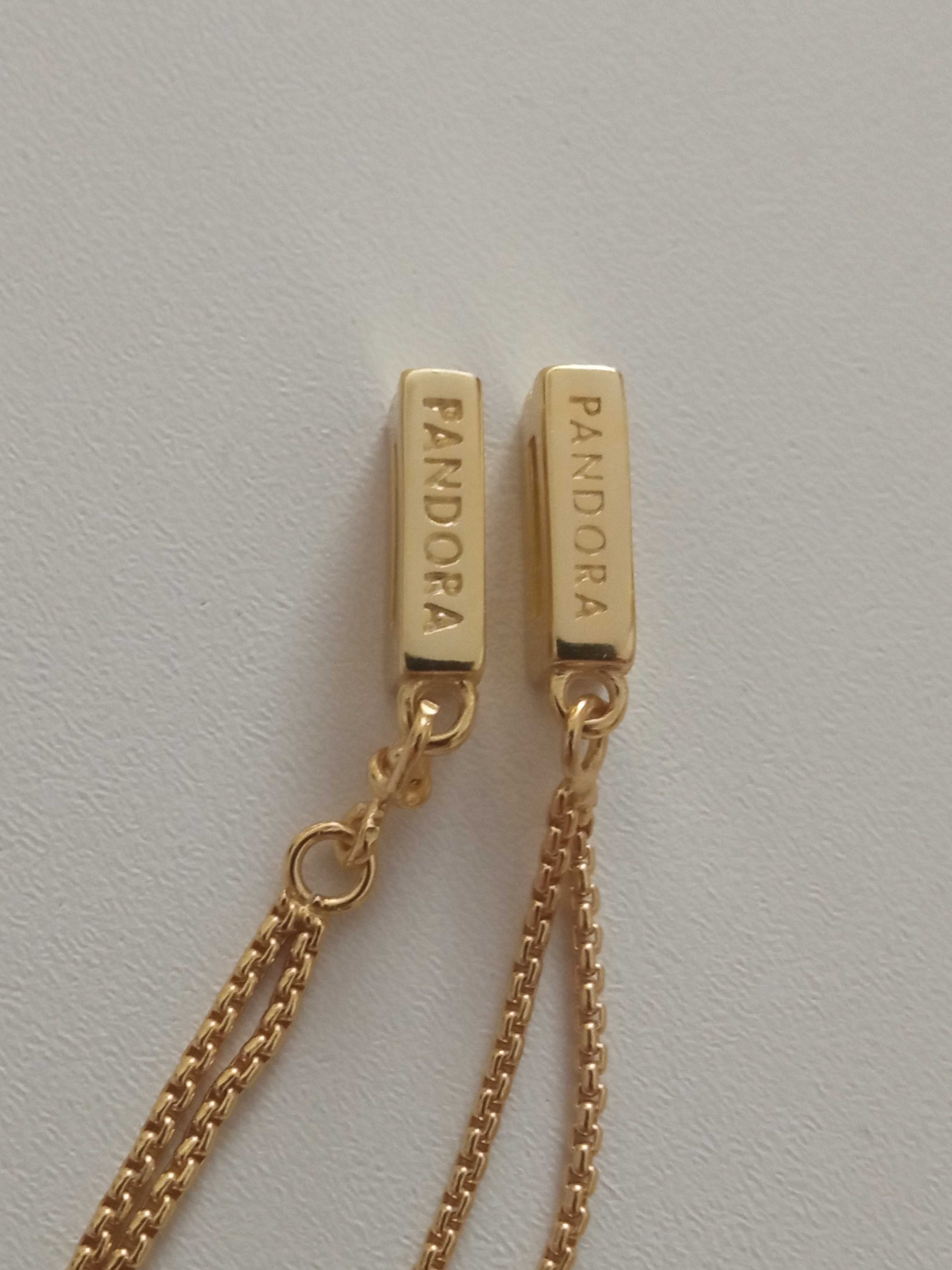 Zawieszka Pandora Reflexions Charms z łańcuszkiem Złoty Srebro 925