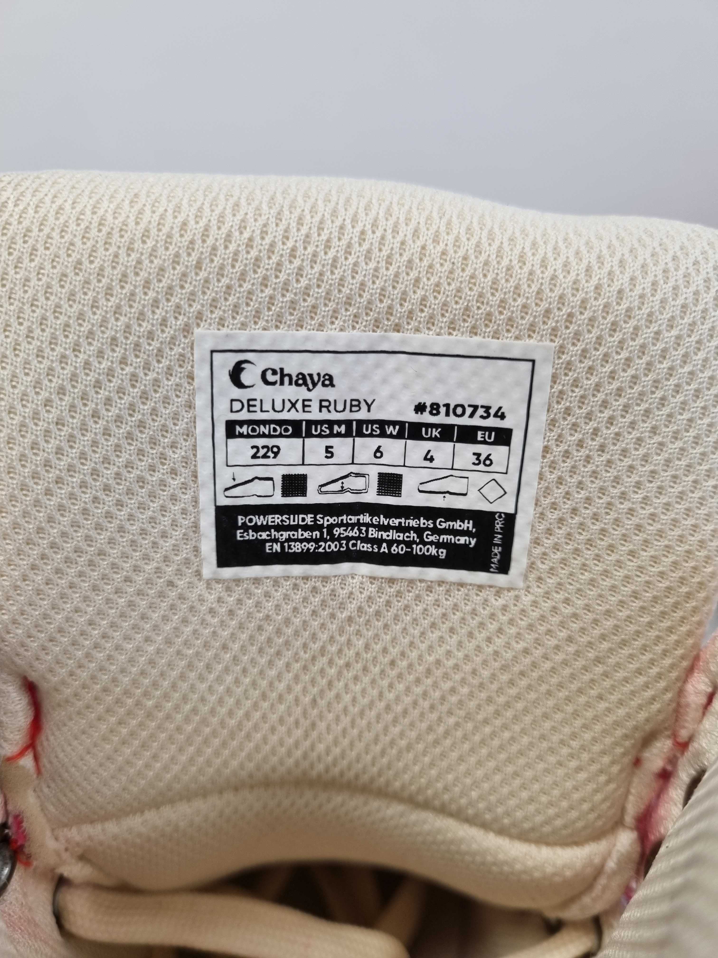 Wrotki Chaya Melrose Deluxe - Ruby, rozmiar 36, jak nowe !!