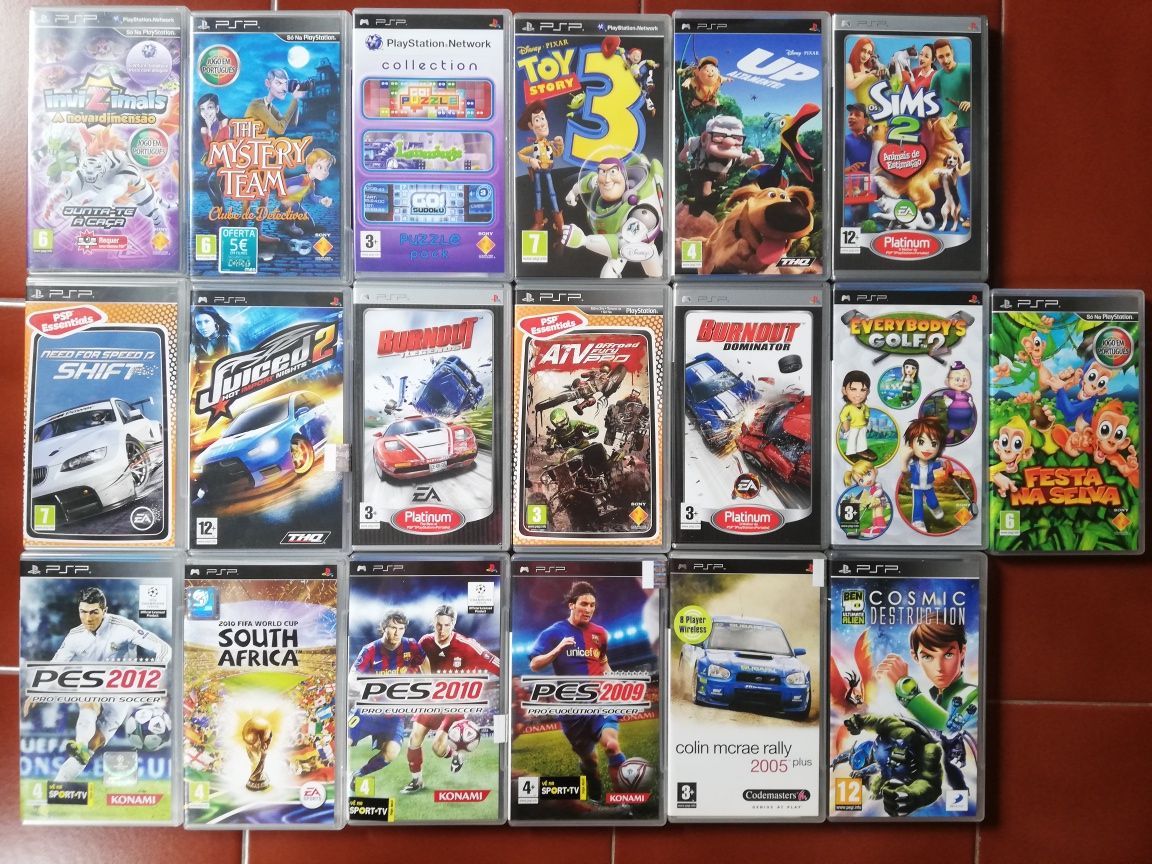 Jogos PSP - 19 jogos oficias com selo de compra