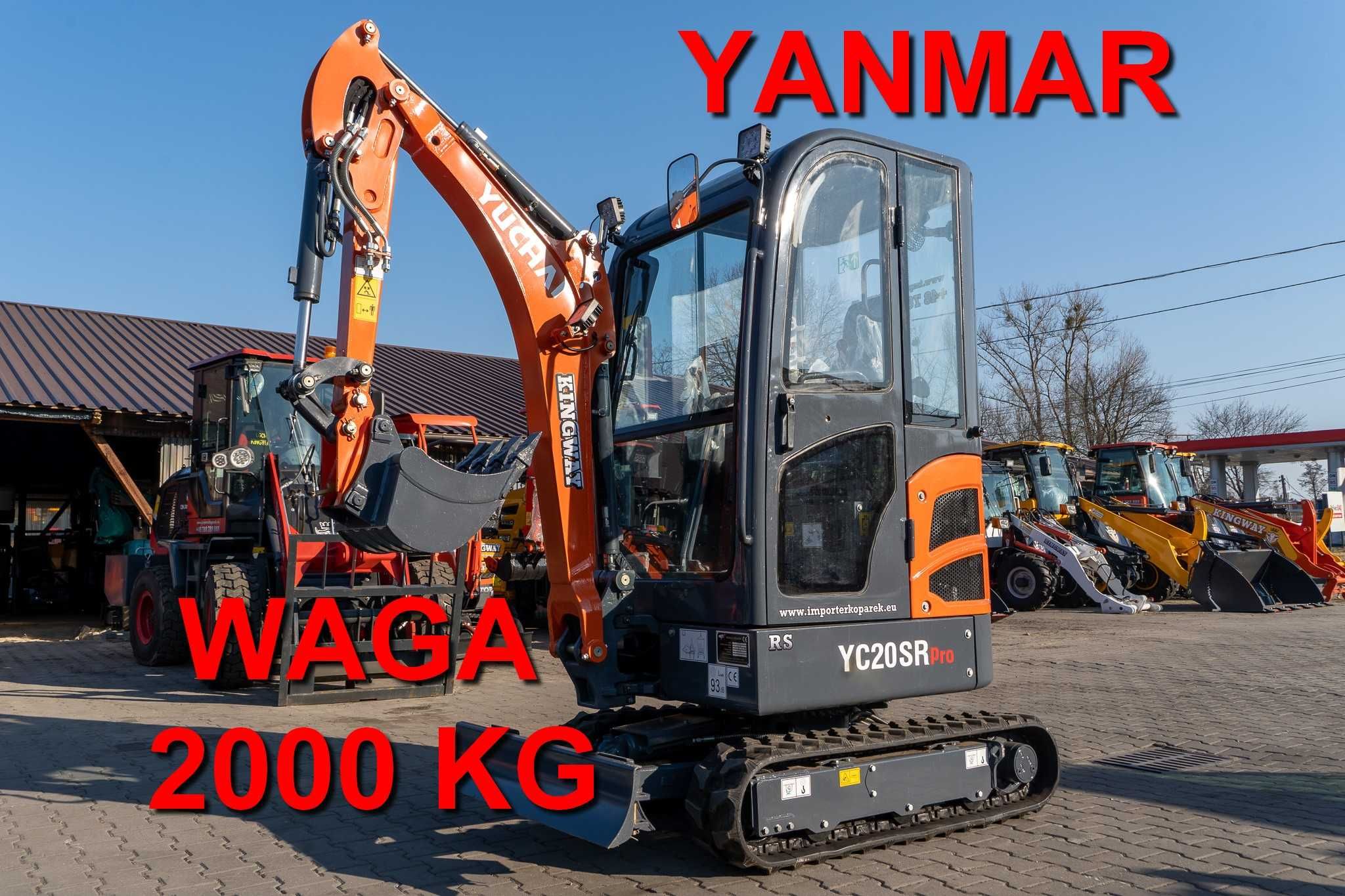 Minikoparka YUCHAI YC20SR 2000kg YANMAR 3 ŁYŻKI mini koparka JCB