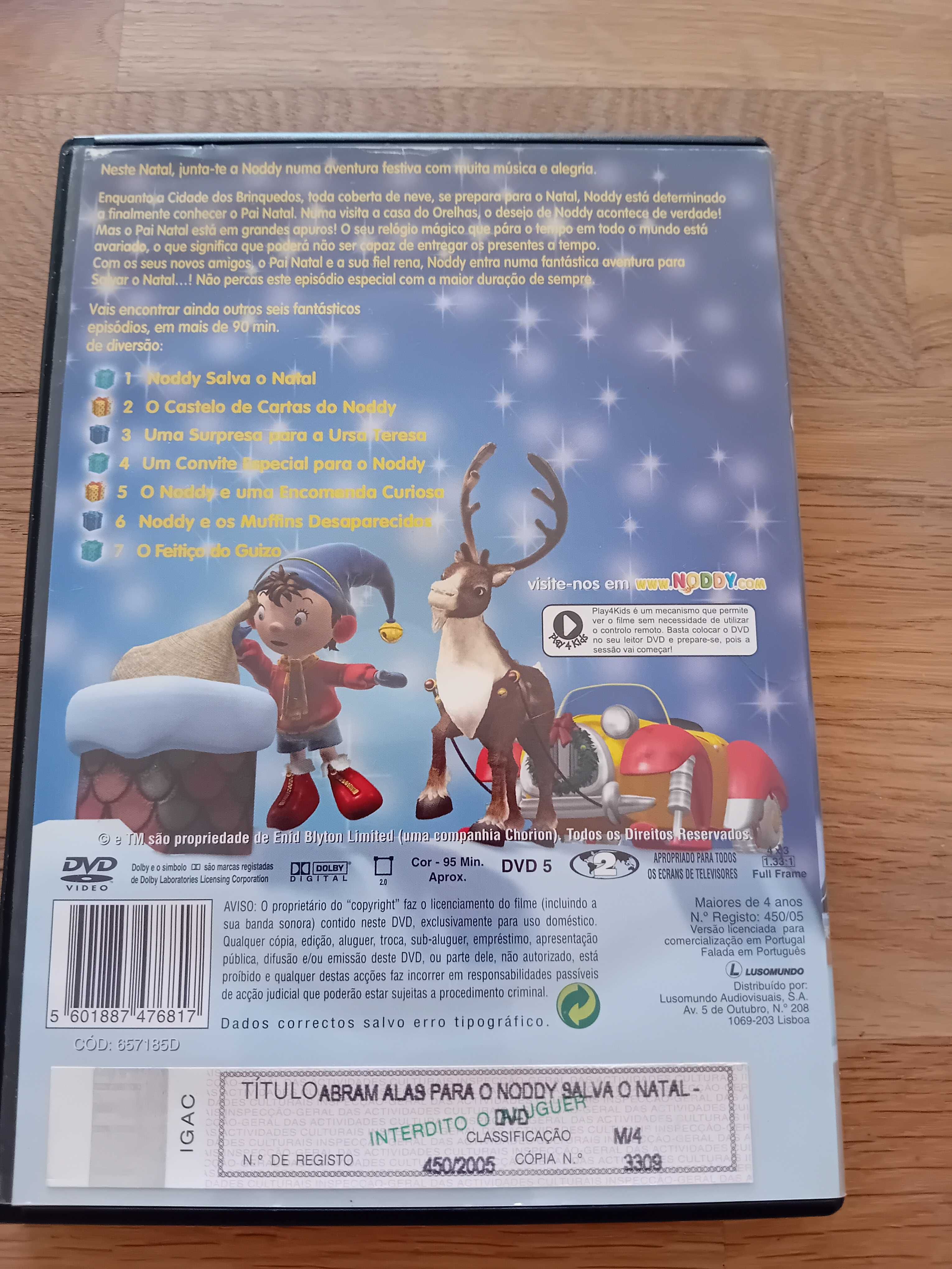 DVD Noddy Salva o Natal-Filme de Animação