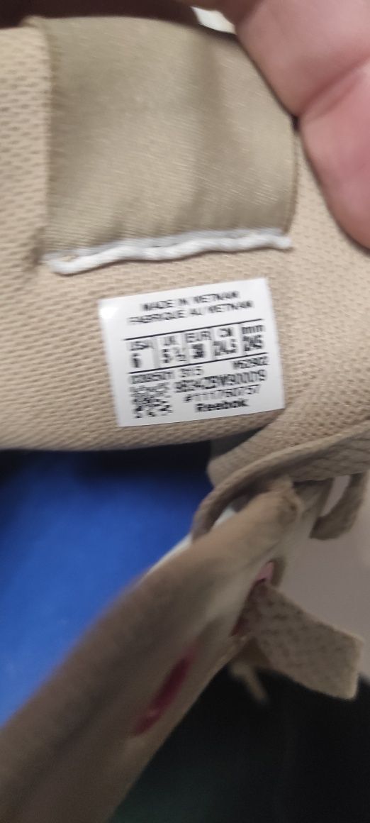 Buty Reebok 38 wysokie beżowo-różowe