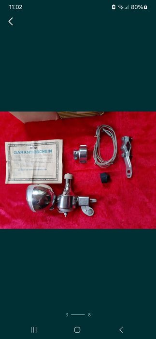 Lampa Fer z dynamem DDR prl nowy zestaw z epoki