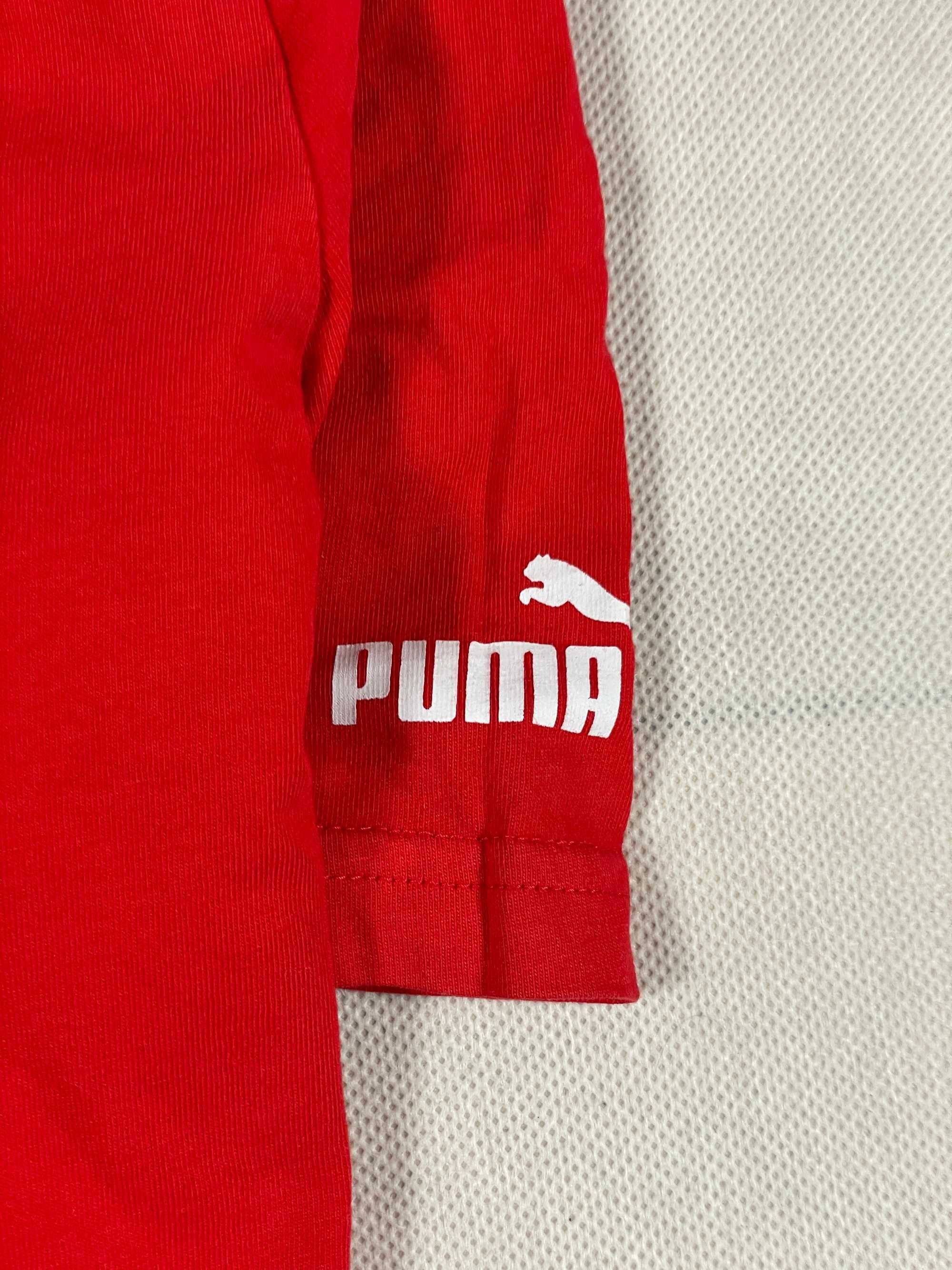 Puma T-Shirt Koszulka Dziecięca Czerwona Logo Unikat Klasyk XL 14Y 16Y