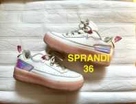 Sprandi adidasy buty sportowe na grubej podeszwie 36 holograficzne
