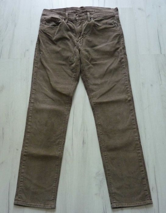Piękne męskie spodnie sztruksowe LEVIS r. L W34 L32 STRETCH wys gratis