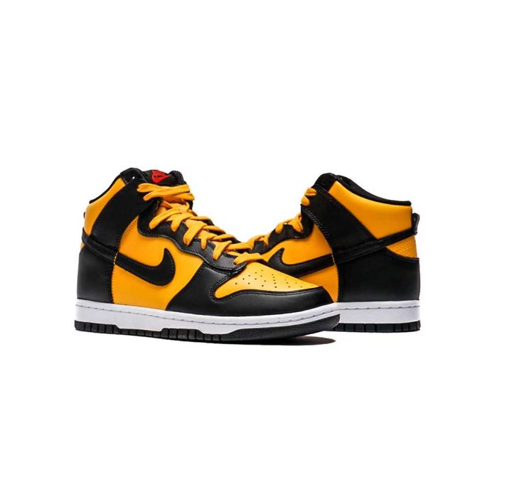 Мужские кроссовки Nike Dunk High Retro Yellow/Black(44р.28-28,5см)