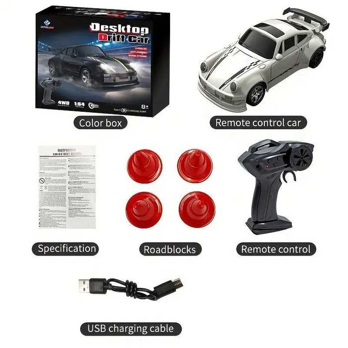 Міні дрифт-машинка,авто на радіокеруванні KF20,1:64 desktop drift car