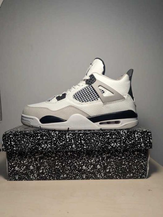 Buty meskie Mokasyny _Jordan_4_retro_military_black_R.43