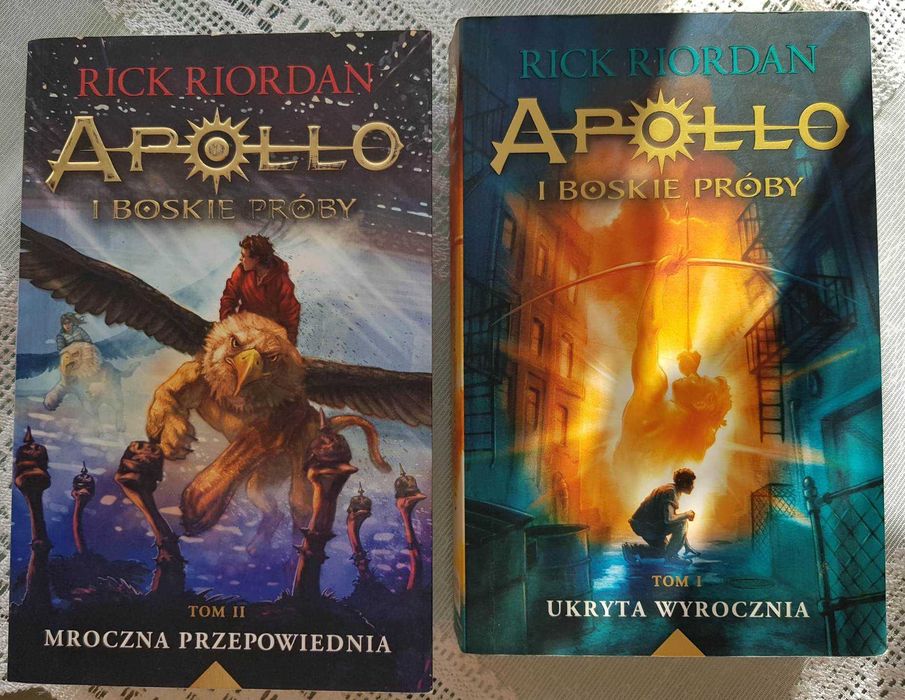 Książki Ricka Riordana: Apollo i boskie próby Tom 1 i 2