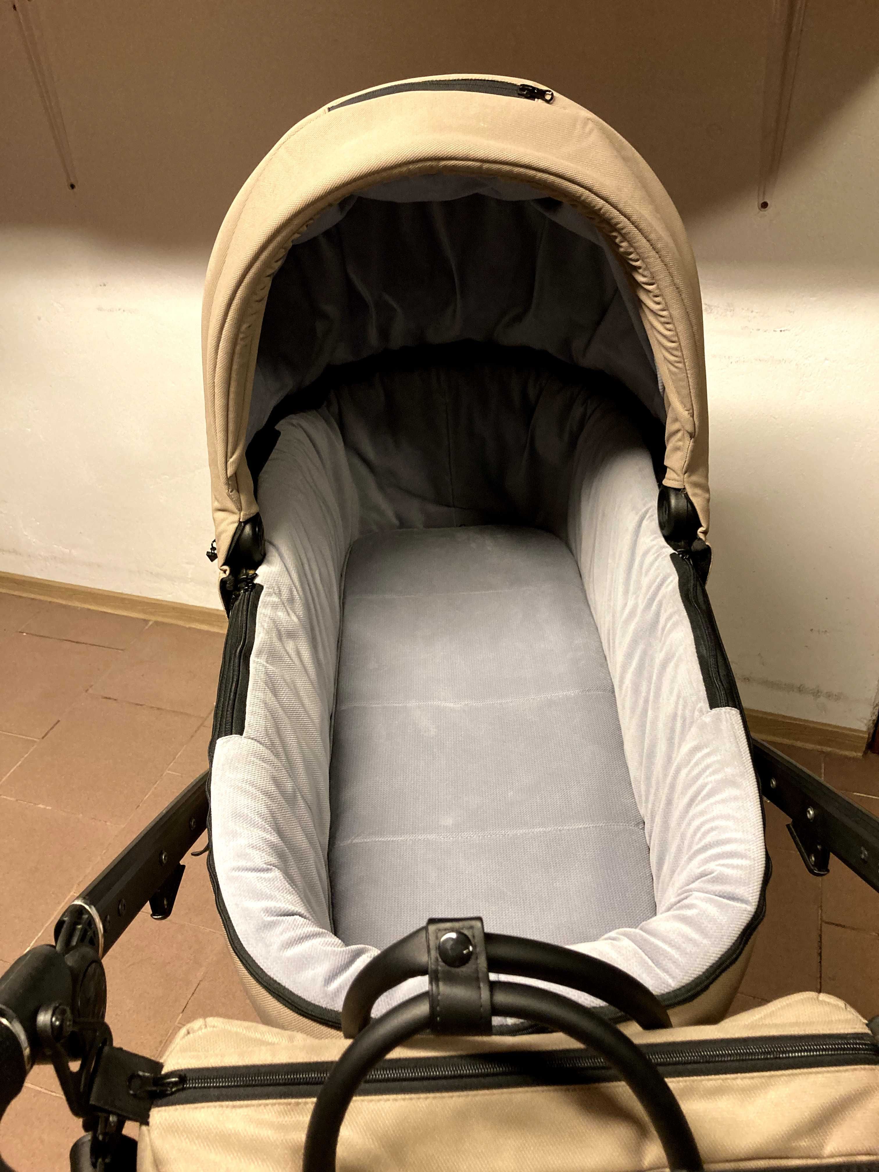 Wózek JUNAMA TERMO LINE TEX 2w1 / 3w1 / 4w1 z bazą Isofix  Beżowy