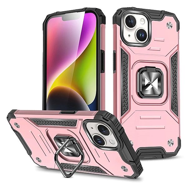 Pancerne etui z ringiem Wozinsky Ring Armor do iPhone 15 - różowe złot