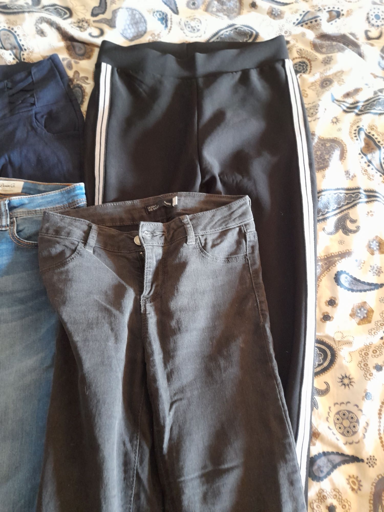 Spodnie jeans leginsy r 152 158 gratis spódniczki