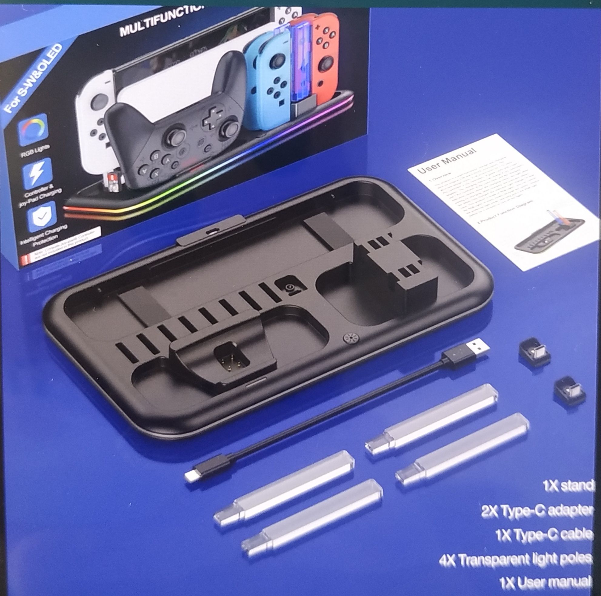 Зарядка док станція підставка Nintendo switch joy-con