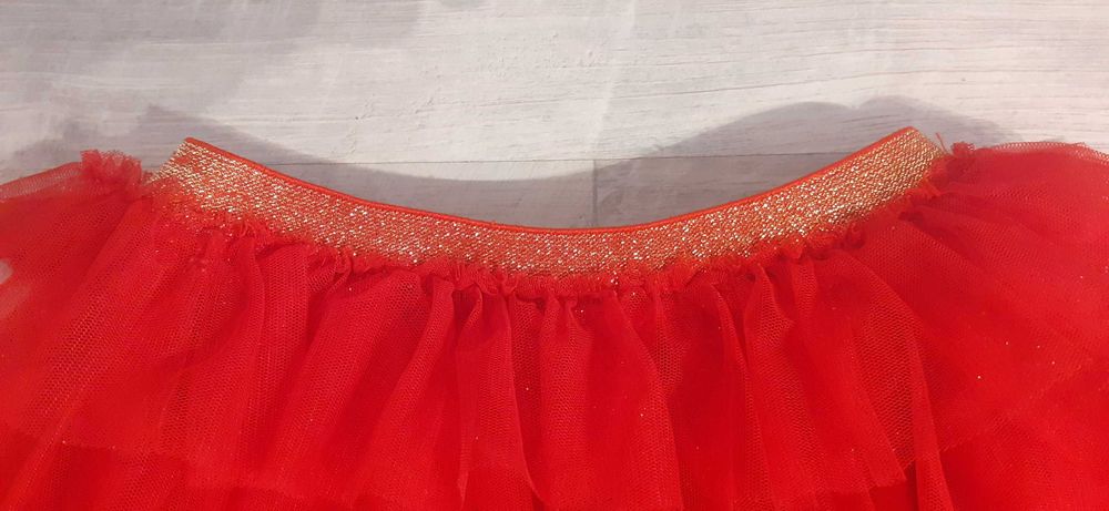 SPÓDNICZKA Dla Dziewczynki Czerwona Rozmiar 122