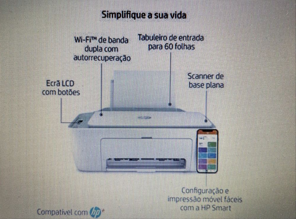 Impressora Multifunções HP Deskejet 2722e