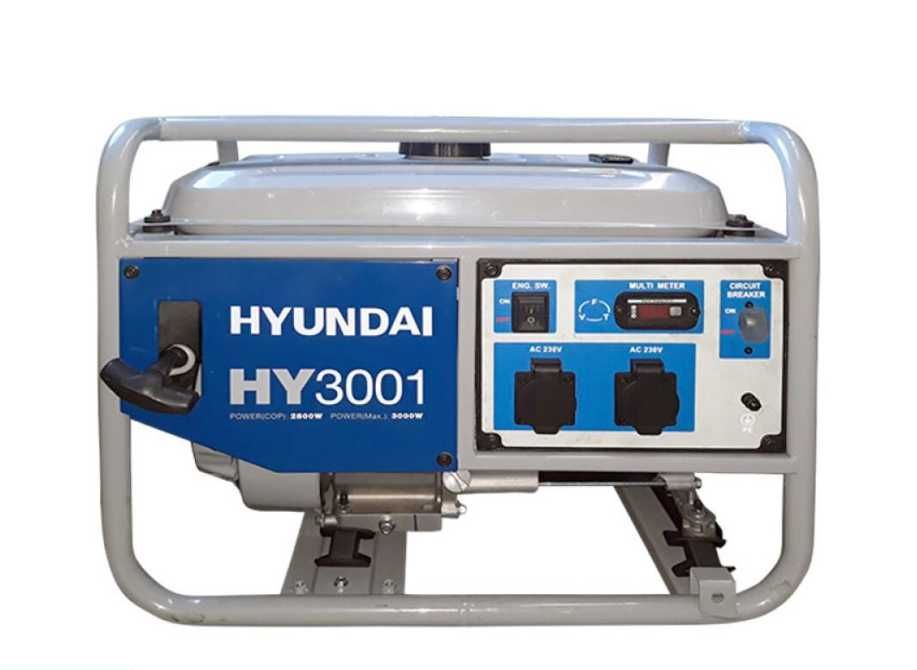 Хит продаж! Бензиновий генератор Hyundai HY3001 3.1 кВт ручний стартер