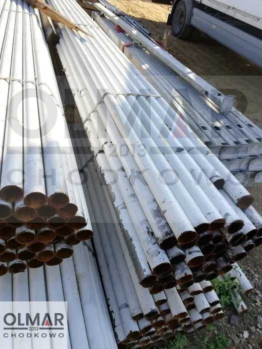 Słupki ogrodzeniowe fi 51, ścianka 2,3-2,6mm, 225cm.