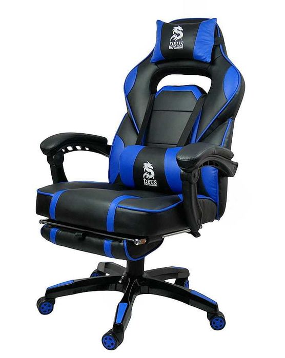 Fotel Gamingowy obrotowy dla graczy DEUS LARGE Blue