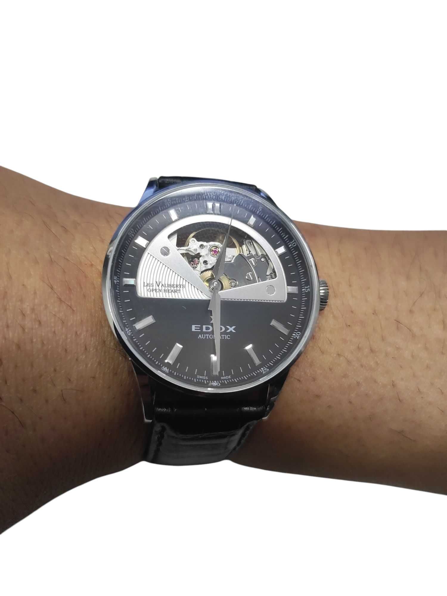 Zegarek Edox Les Vauberts Open Heart Automatic 85019 / 40mm Idealny!