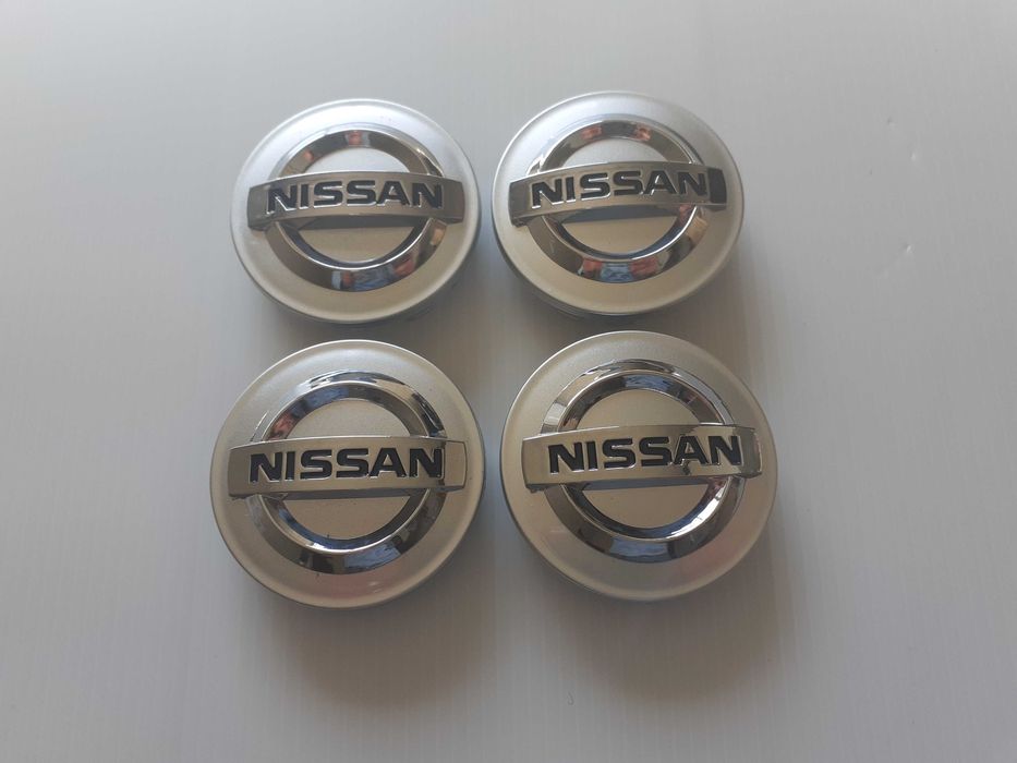 Centros/tampas de jante completos Nissan com 54, 58, 60, 65 e 68 mm