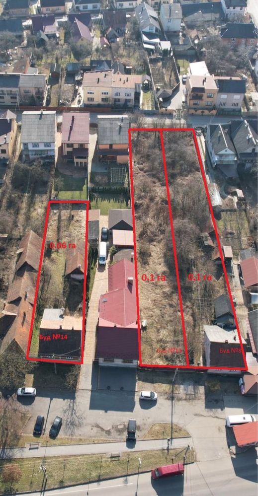 Продаються земельні ділянки в центрі м. Тячів (навпроти Alma)
