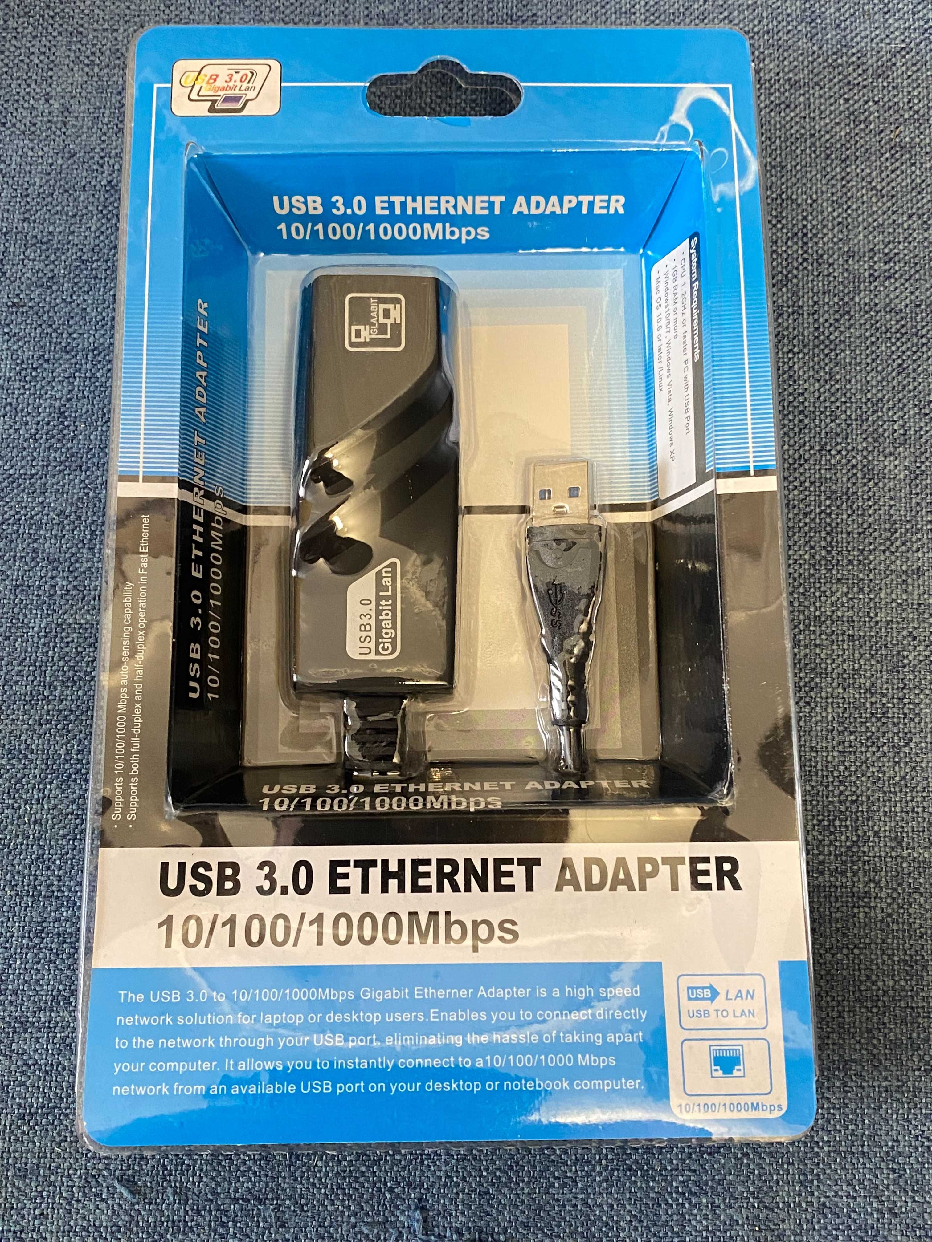 Гигабитный USB LAN RJ45 адаптер,проводной переходник USB 3.0-Ethernet