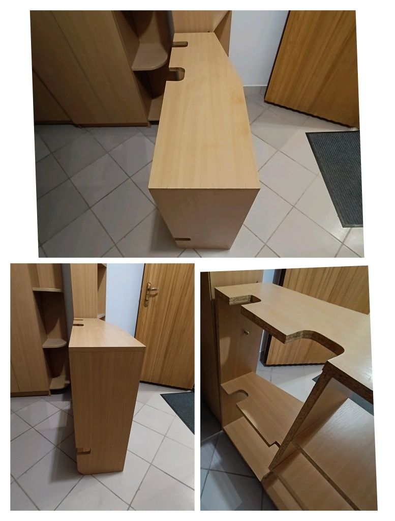 Пенал меблевий з ламінованої плити ДСП бук, 84×85×30(20) см