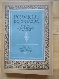 J.I. Kraszewski Powrót Do Gniazda Ludowa Spółdzielnia Wydawnicza