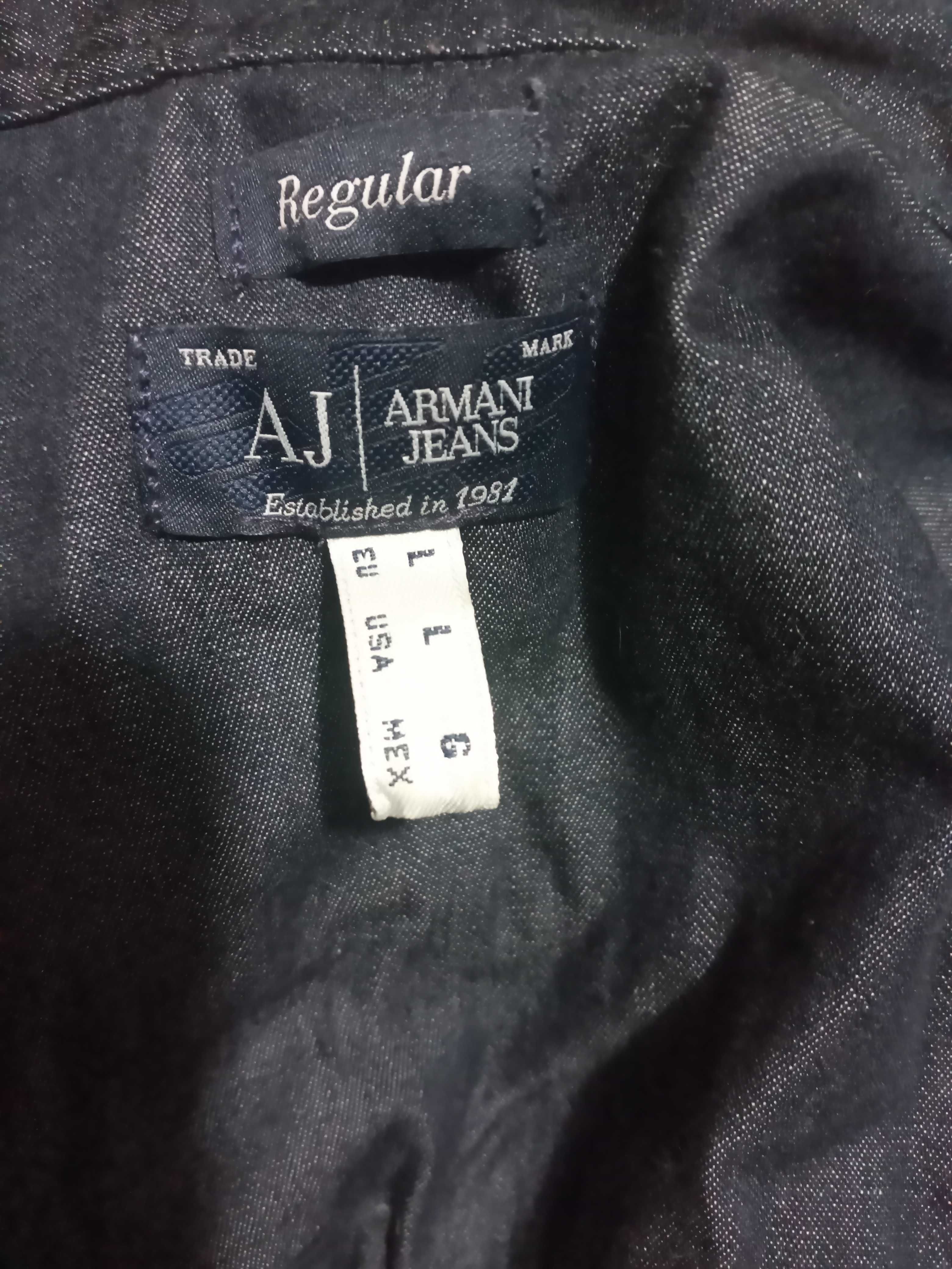 Мужская черная джинсовая рубашка Armani Jeans denim u6c19 LJ Новая