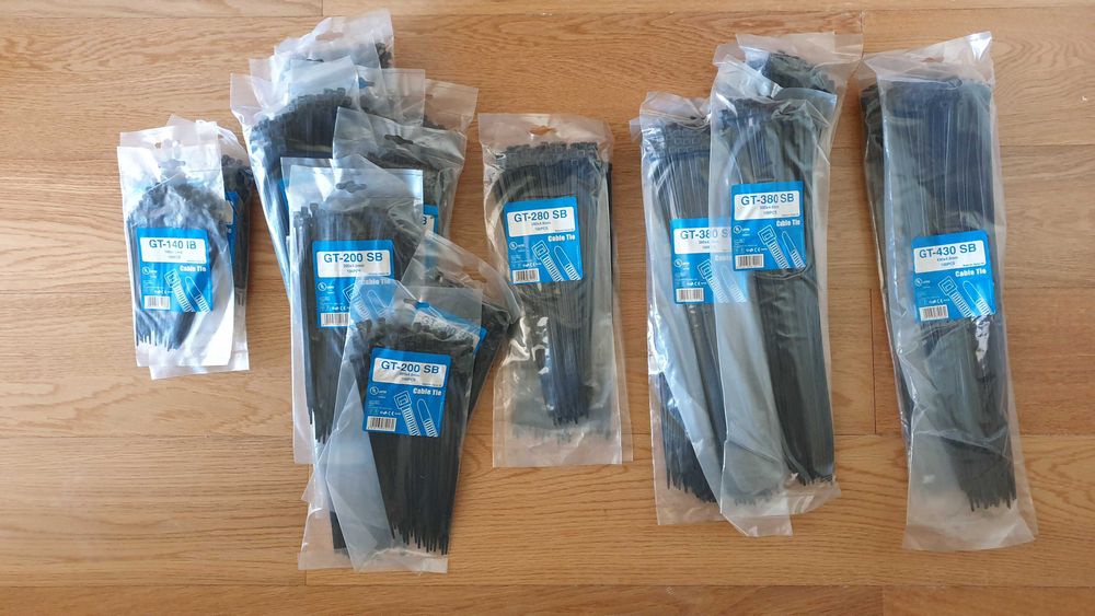 100 Abraçadeiras Fivela / Serrilha Preta Nylon