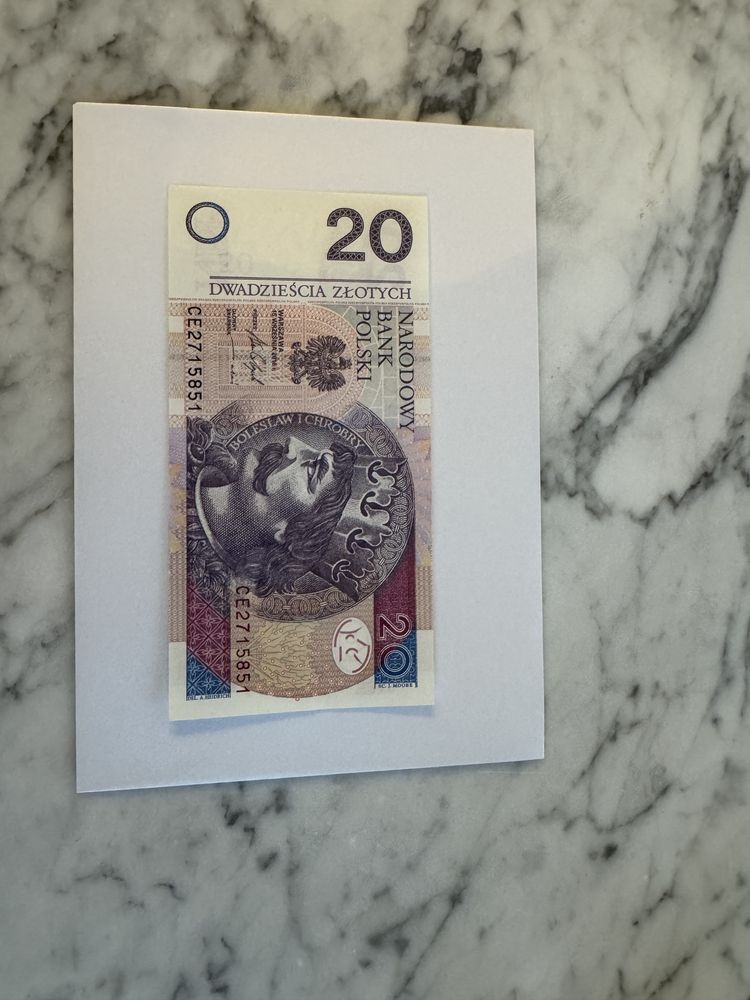 Nowy bankot 20 zł stan unc