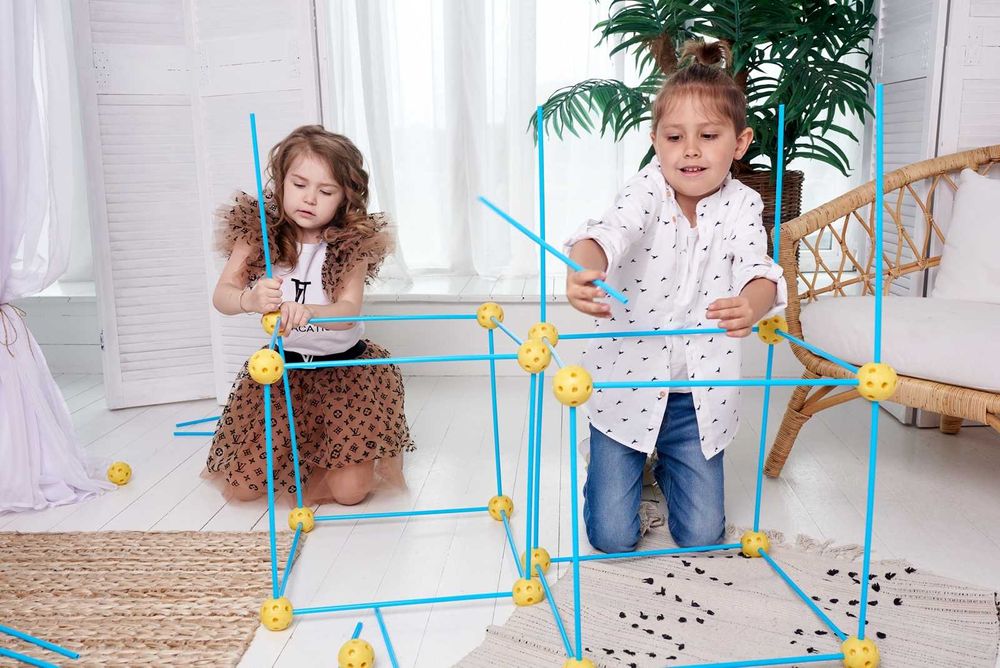 Детский игровой 3D домик-конструктор "Халабуда", 92 детали