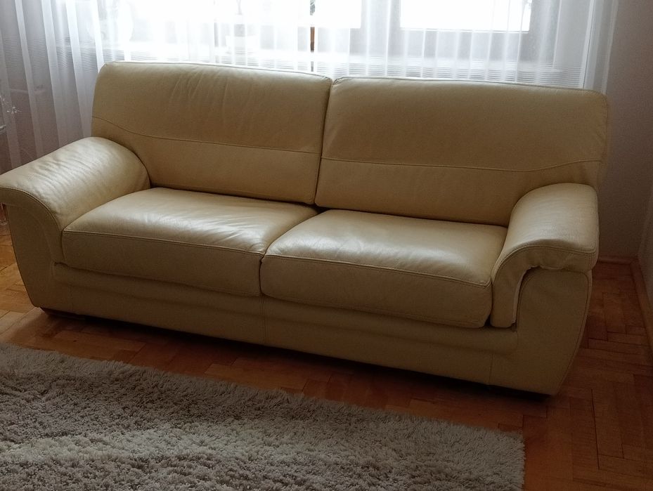 Sofa rozkładana skórzana