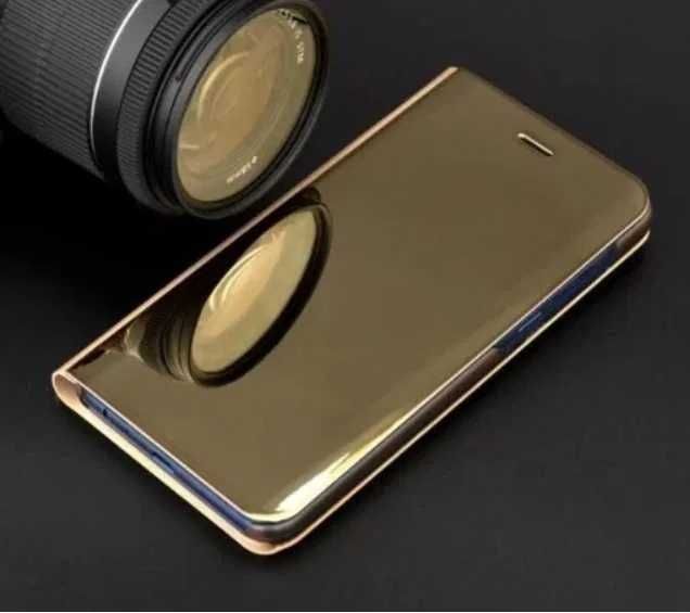 Etui z klapką Samsung Galaxy S10 PLUS Clear View Case złoty