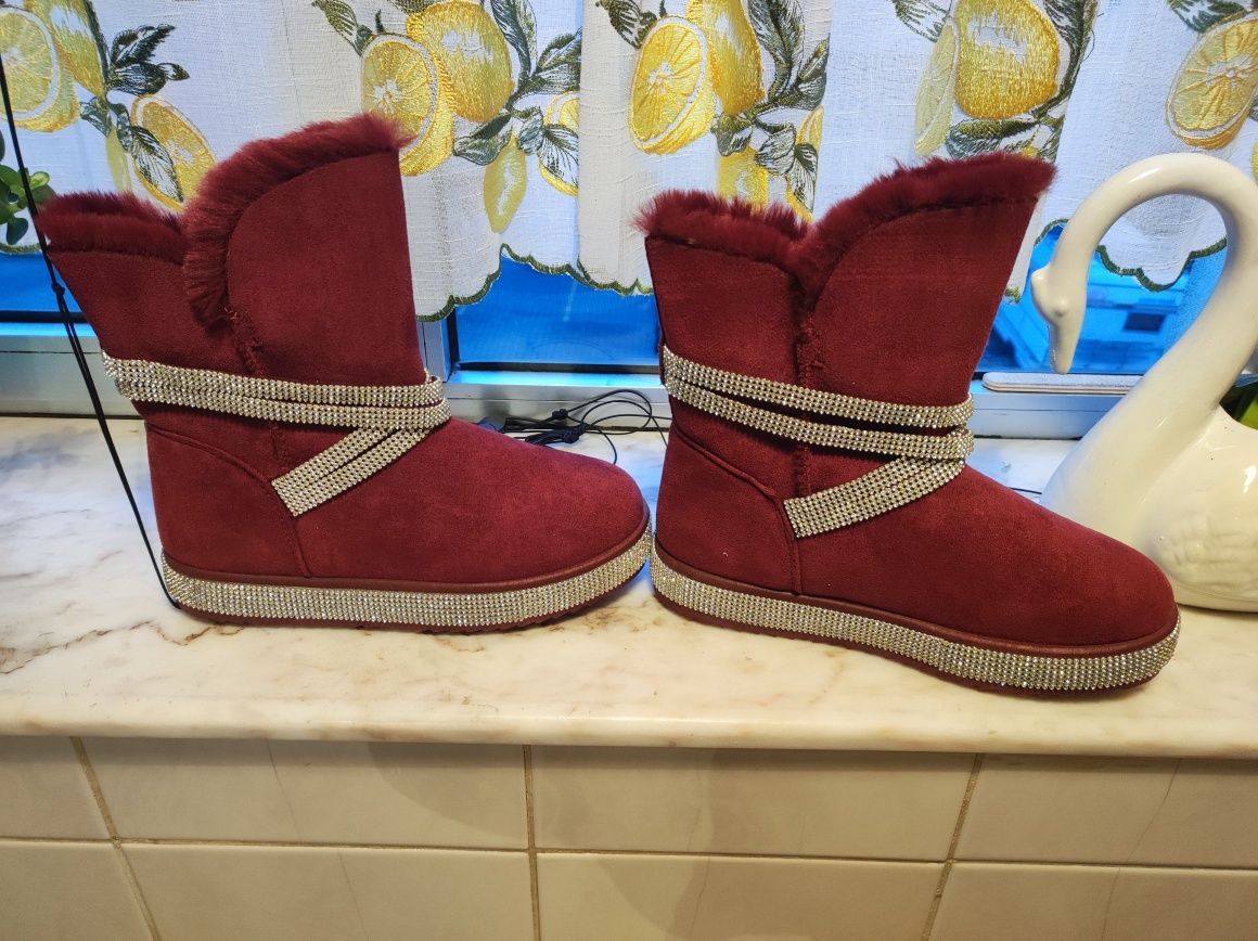 Botas Bordeaux novas