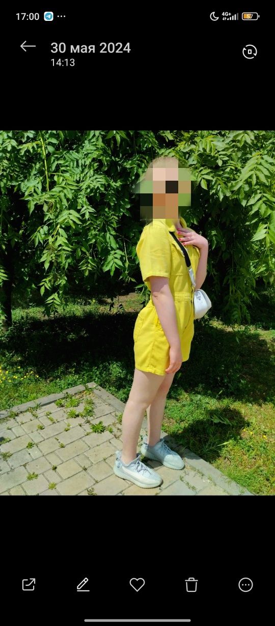 Джинсовый комбинезон для девочки р.152-158