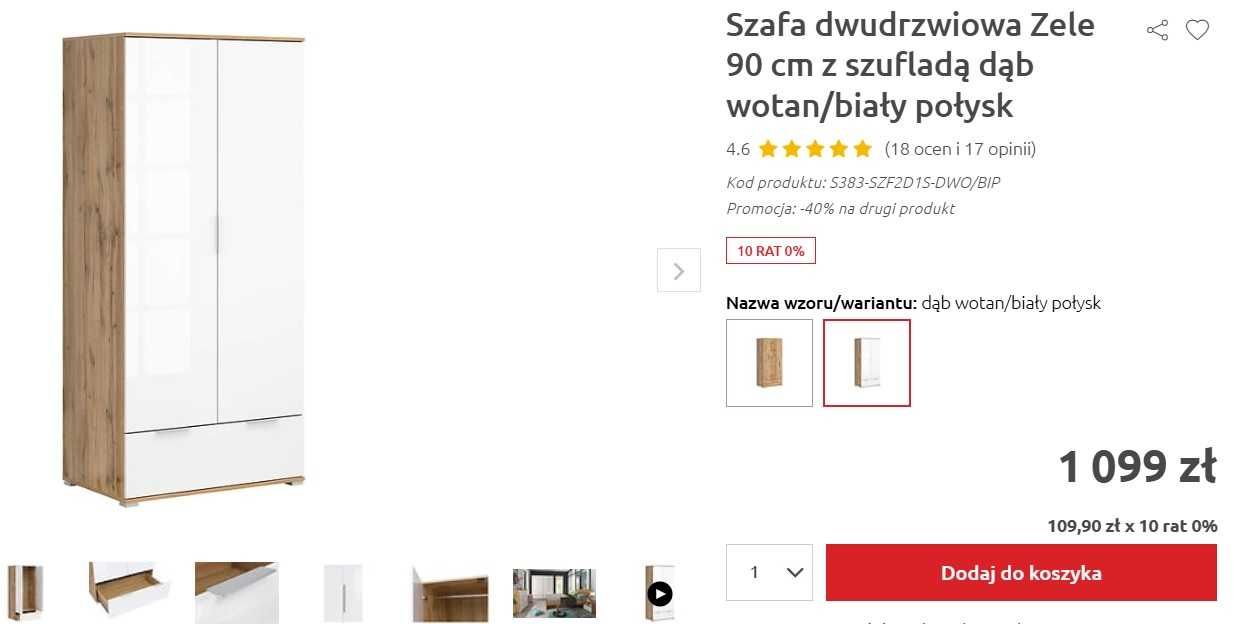 Szafa zele stan bardzo dobry