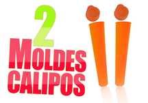 Moldes reutilizáveis para criar calipos de gelo com o sabor que deseja