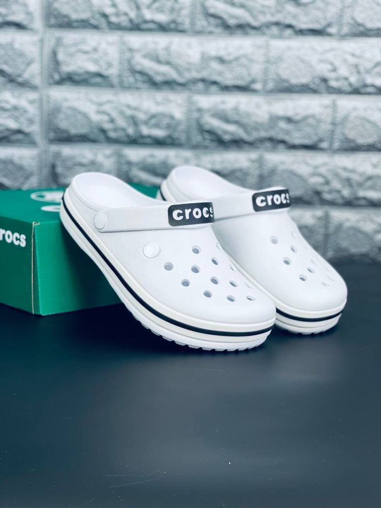 Шлепанцы Crocs женские белые шлепки сабо кроксы Новинка!